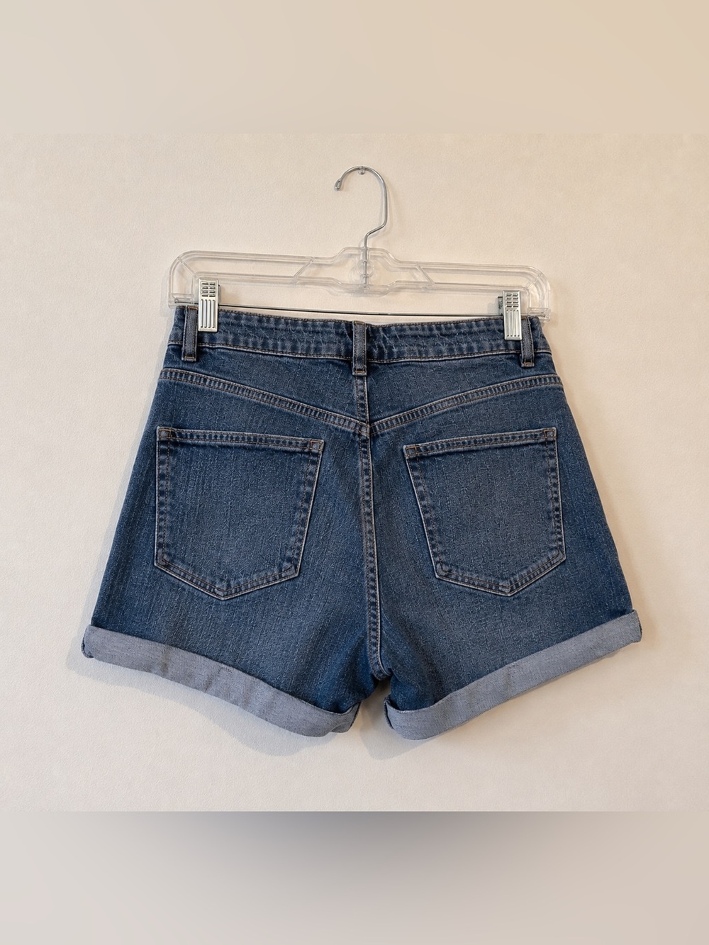 Dynamite High Rise Denim Shorts Size 28 | Cuffed Blue Jean Shorts - Picture 2 of 3